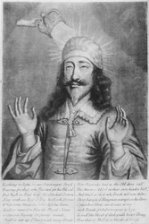 „Przekupny dla nieprzekupnych”, oda do Karola I (1600-49), sztychowana przez E. Coopera